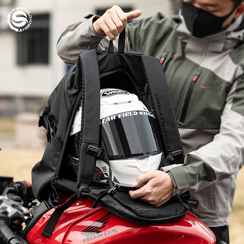 Cycling Gear For Large Men - SFK オートバイサイクリングヘルメットバッグアウトドア旅行バックパック防滴生地大容量パック男性女性乗馬ギアパッケージ