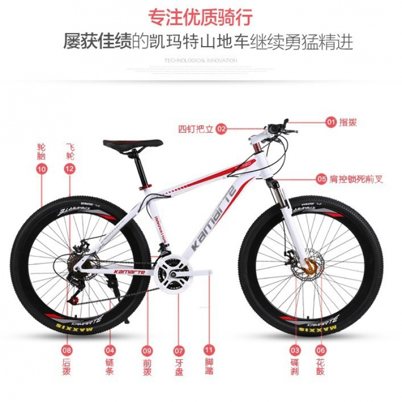 Cycling Low Gear - 26インチ ユース＆大人用 マウンテンバイク＆ロードバイク ディスクブレーキ搭載 男女兼用 オフロード走行対応