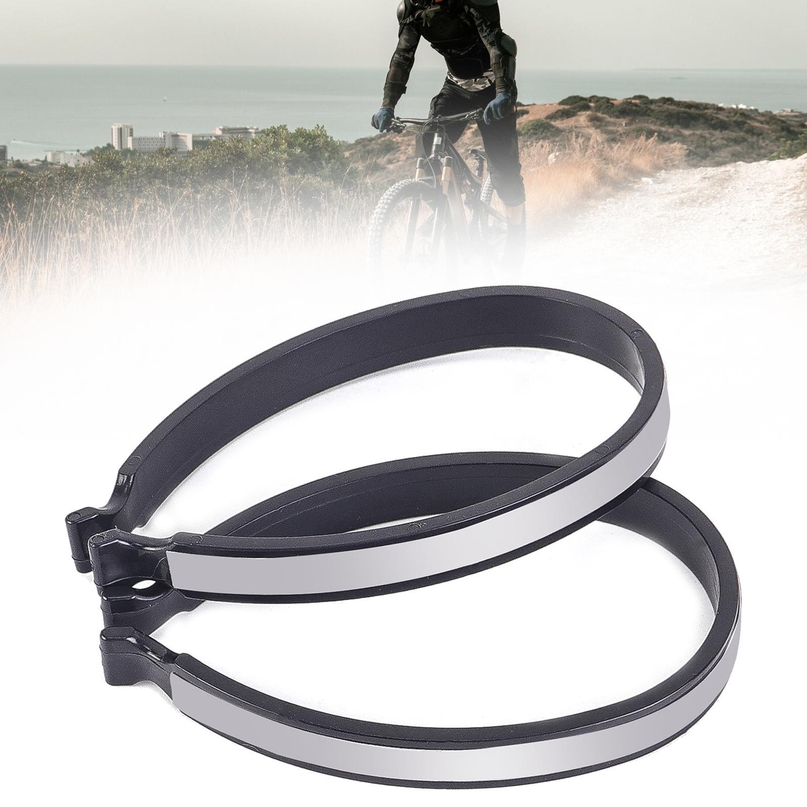 Cycling Visibility Gear - 2 個サイクリングズボンクリップ自転車パンツクリップバイク高視認性大人反射ギア自転車パンツレッグカフクリップ