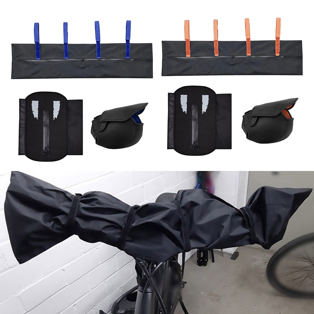 Cycling Gear For Commuting - 反射型電動自転車カバーセット モーターバッテリーハンドルバー用 防水防塵保護具 サイクリング通勤旅行用