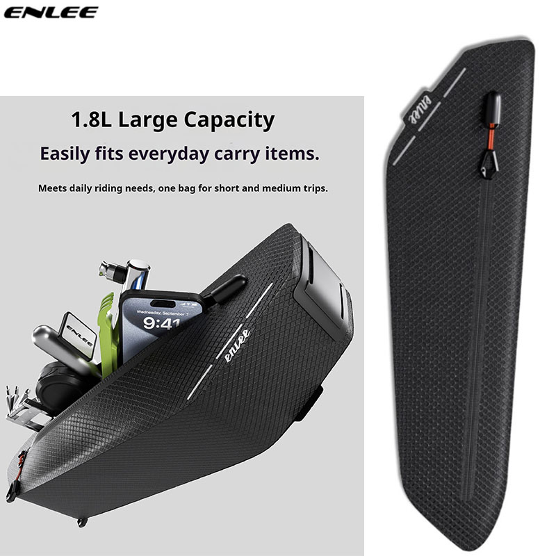 Cycling Gear For Commuting - ENLEE 自転車トップチューブインナーバッグ 通勤用トライアングルバッグ ロードバイク クロスバーツールバッグ 防水サイクリングギア