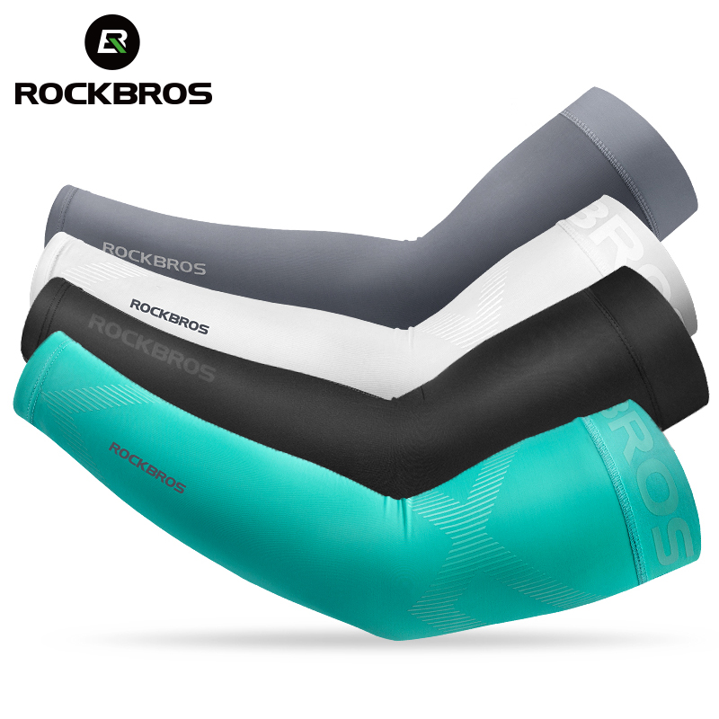 Cycling Gear Lycra - Rockbros-腕,バスケットボール,ランニング,サイクリング,夏の安全ギア用の袖,男性と女性用の生地