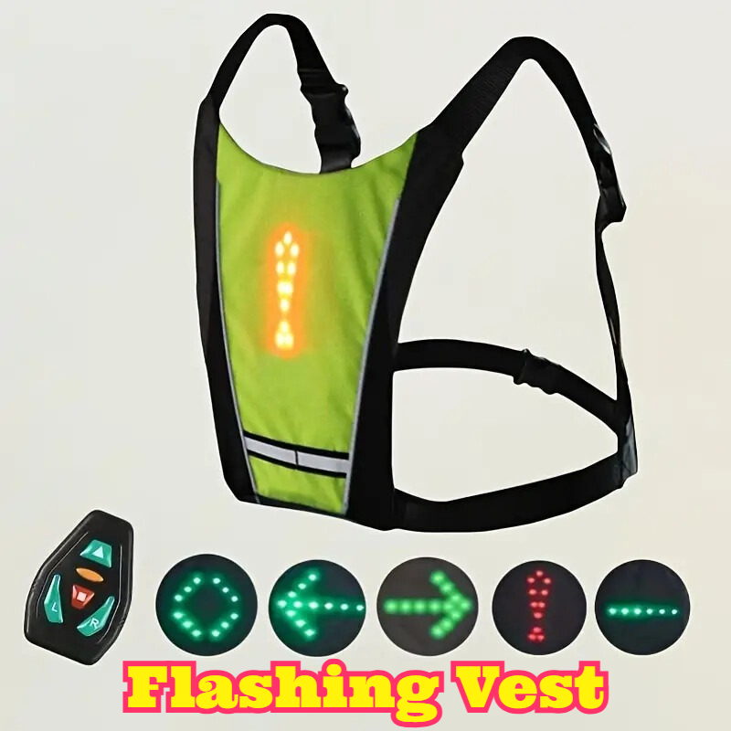 LEDリモコン式安全ベスト、ターンシグナルライト、高視認性警 - Cycling Visibility Gear のレビューと価格