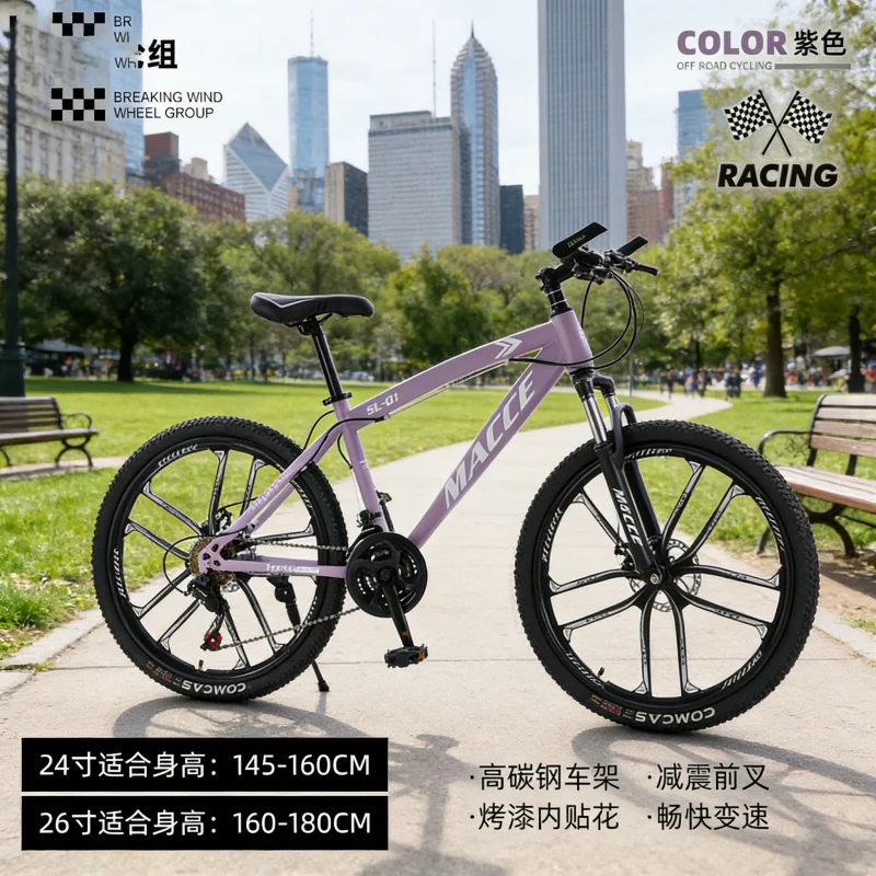パープル 10 スピード ハイエンド マウンテン バイク 2 - Cycling Low Gear のレビューと価格
