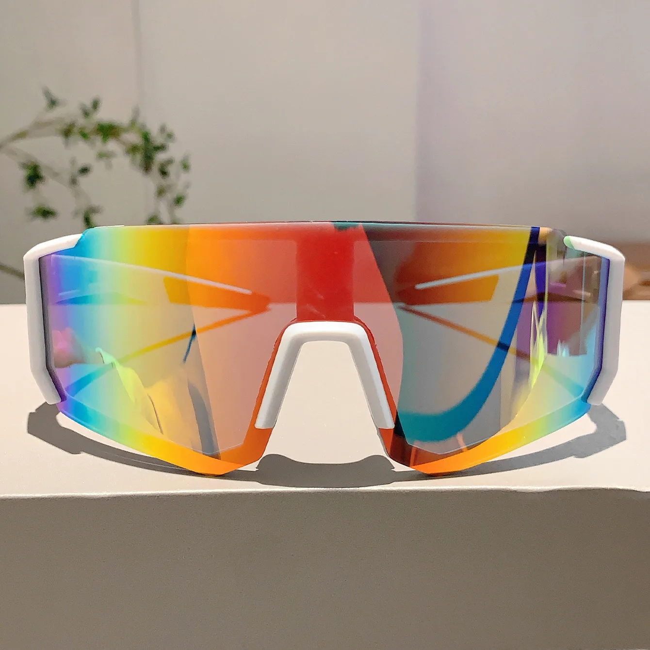 アウトドアスポーツサングラス男性用軽量特大男性用シェードサイ - Cycling Glasses のレビューと価格