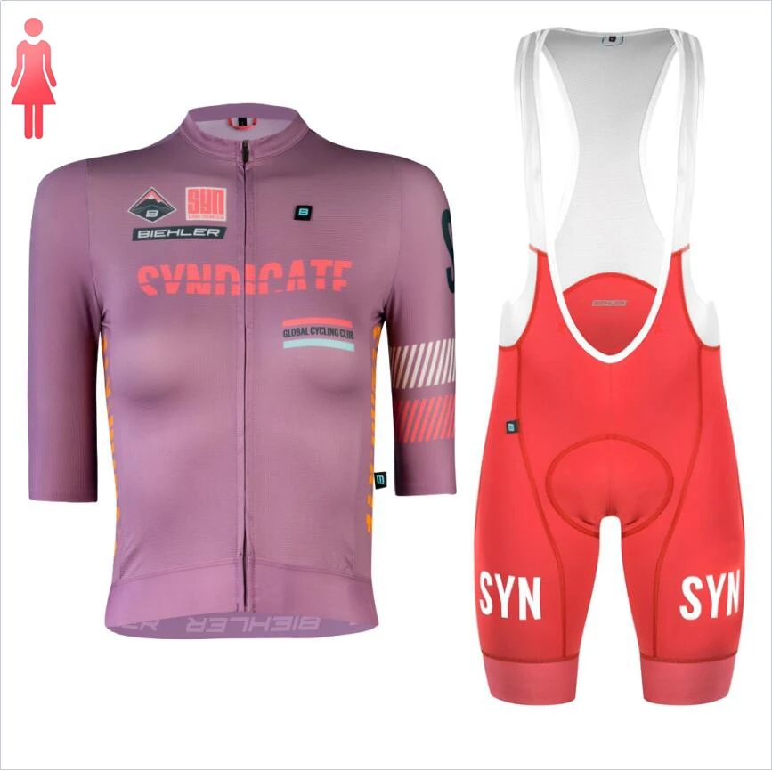SYN パープル半袖ジャージとレッドビブショーツスリムフィッ - Cycling Gear Lycra のレビューと価格