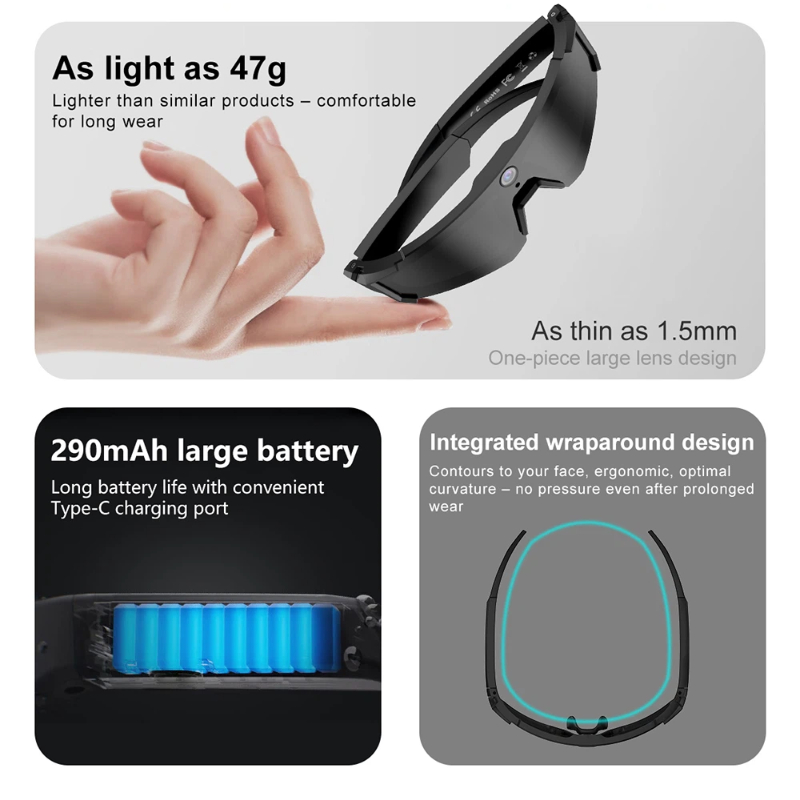 OnePlusスポーツカメラグラス 800W HDビデオカメ - Cycling Glasses のレビューと価格