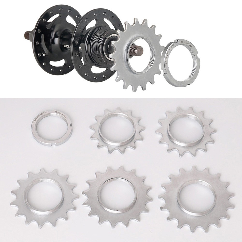 トラックサイクリング用固定ギアコグとロックリングセット、スチ - Cycling Gear Made In Usa のレビューと価格