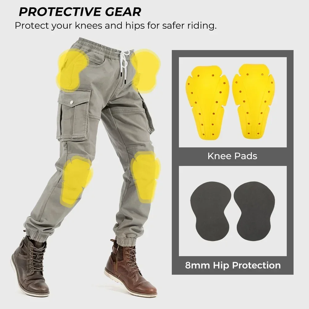 メンズオートバイライディングパンツズボン大きなポケット耐久性 - Cycling Gear For Large Men のレビューと価格