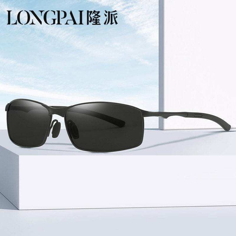 男性偏光サングラスメタルスクエアサングラスサイクリング運転旅 - Cycling Glasses のレビューと価格