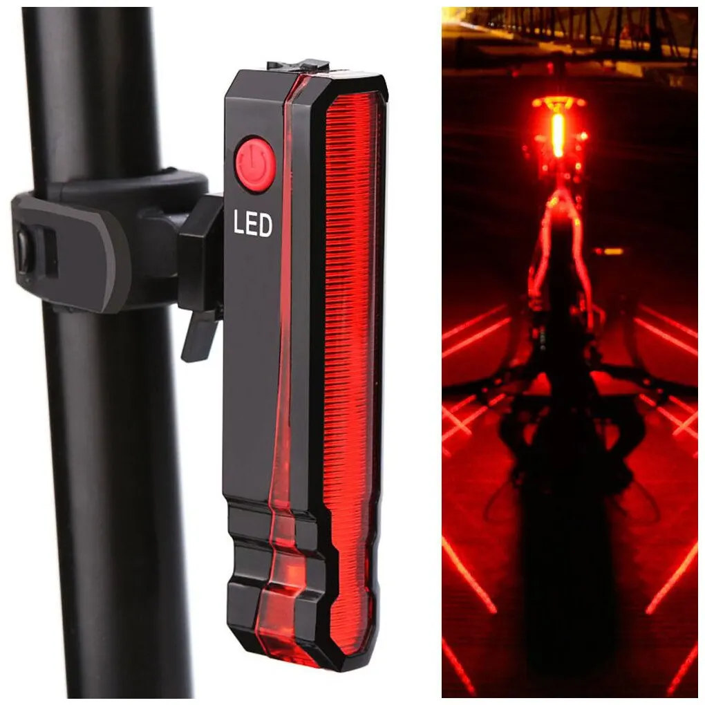 レーザースパイダーパターン自転車テールライト、充電式LED警 - Cycling Visibility Gear のレビューと価格