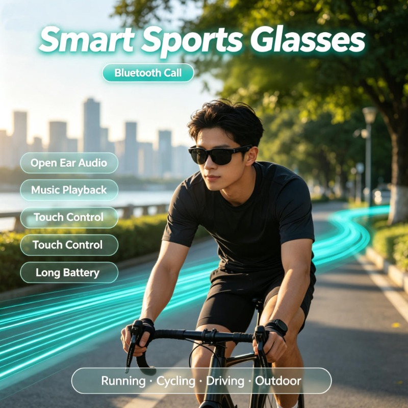 スマートスポーツグラス オープンイヤーオーディオ ブルートゥ - Cycling Glasses のレビューと価格