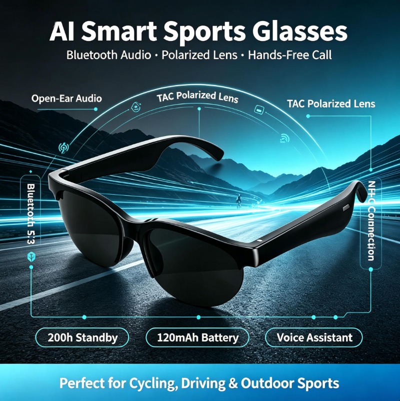スマートスポーツグラス オープンイヤーオーディオ ブルートゥ - Cycling Glasses のレビューと価格