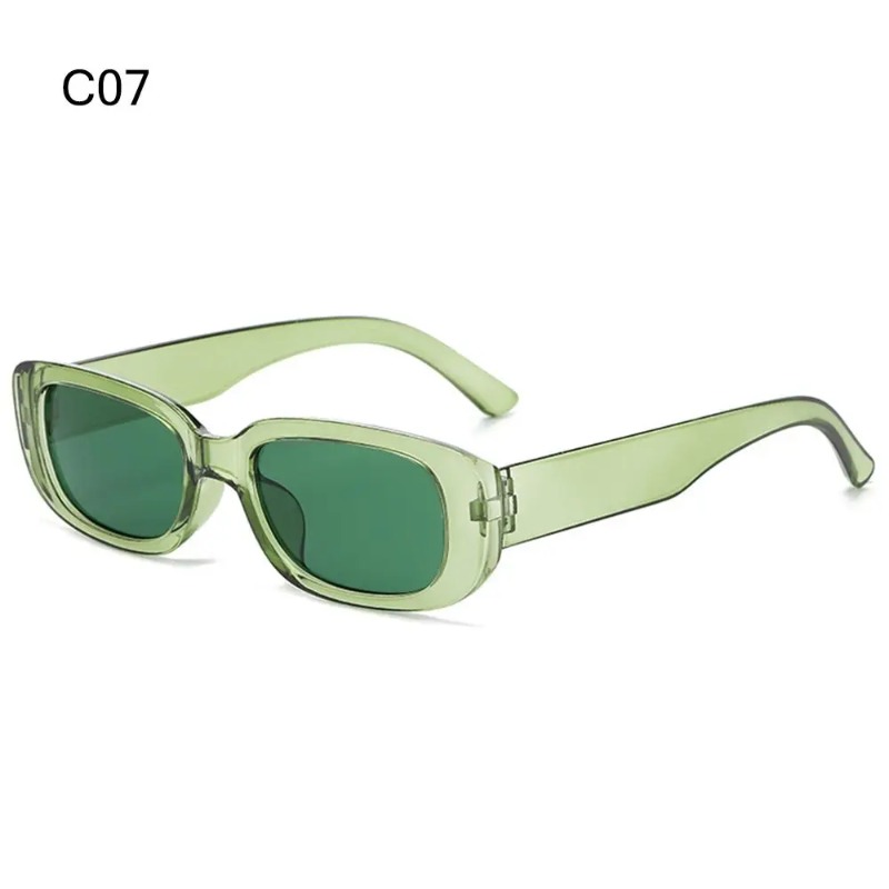 女性男性スチームパンク長方形フレームサングラスゼリーカラー  - Cycling Glasses のレビューと価格
