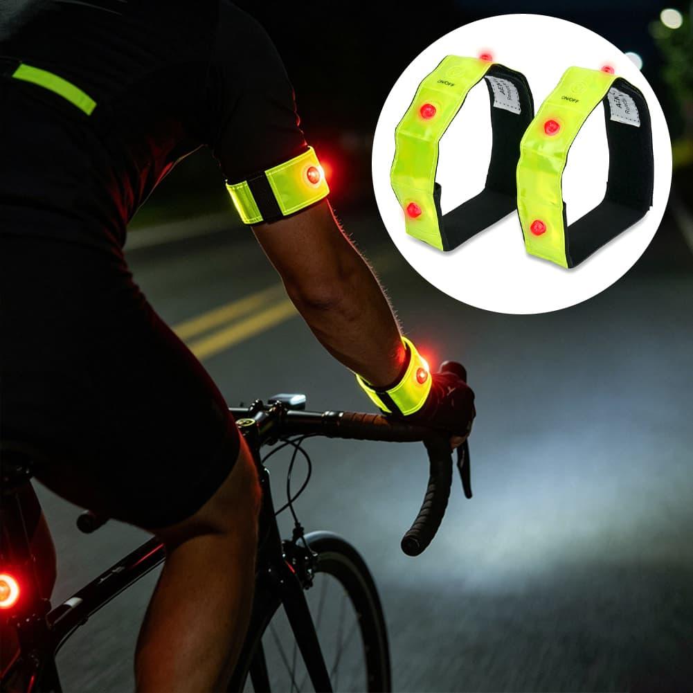 LED 反射アームバンド フラッシュステディライトモード付き - Cycling Visibility Gear のレビューと価格