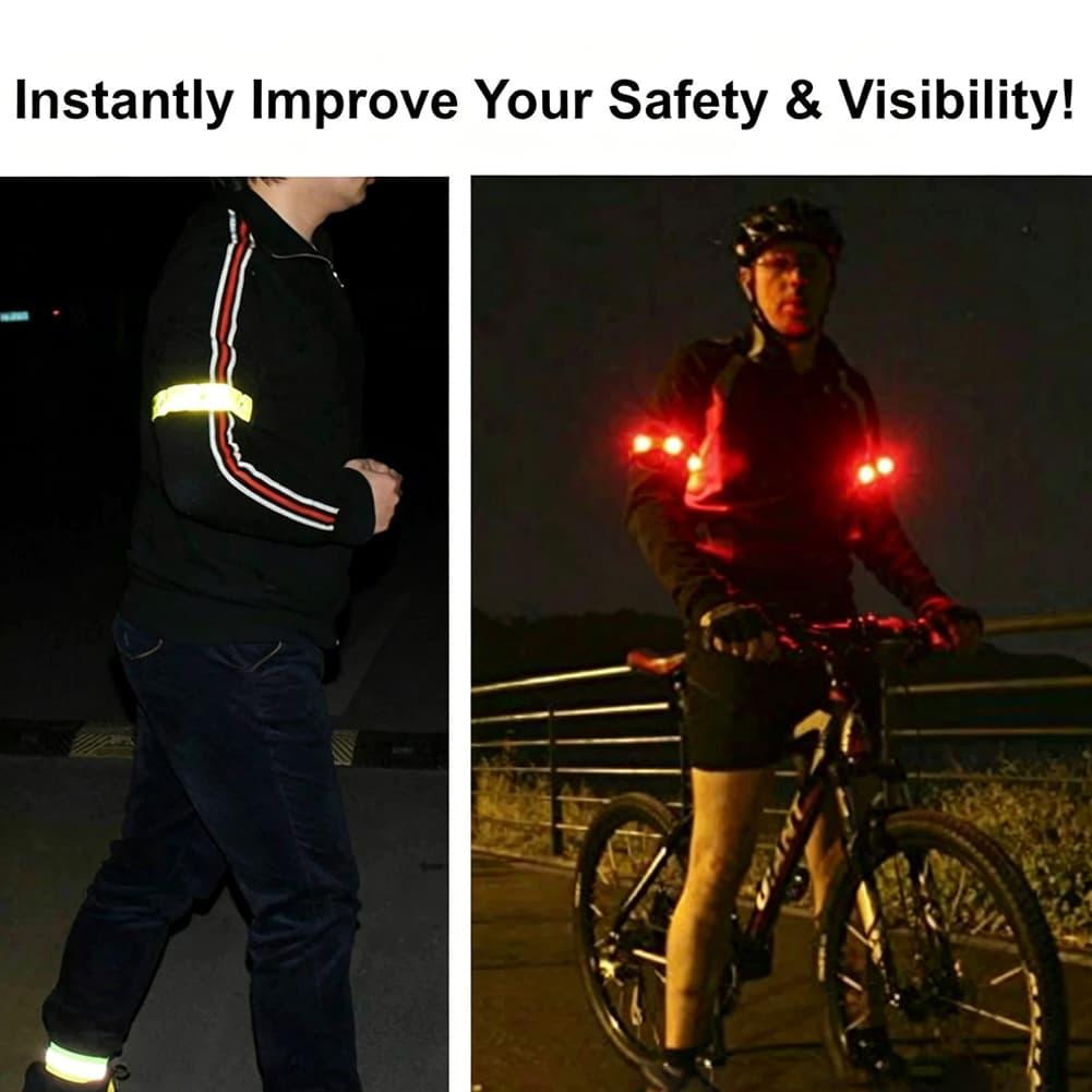LED 反射アームバンド フラッシュステディライトモード付き - Cycling Visibility Gear のレビューと価格